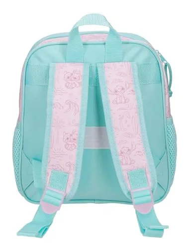 Disney ▫️ Mochila Joumma Beach & Love para creche, turquesa e verde, 23 x 25 x 10 cm, poliéster, 5,75 L 3