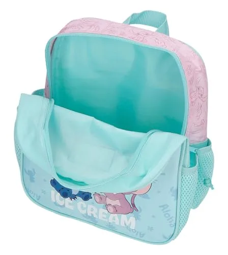 Disney ▫️ Mochila Joumma Beach & Love para creche, turquesa e verde, 23 x 25 x 10 cm, poliéster, 5,75 L 4