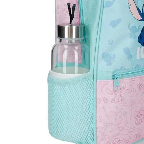 Disney ▫️ Mochila Joumma Beach & Love para creche, turquesa e verde, 23 x 25 x 10 cm, poliéster, 5,75 L 6