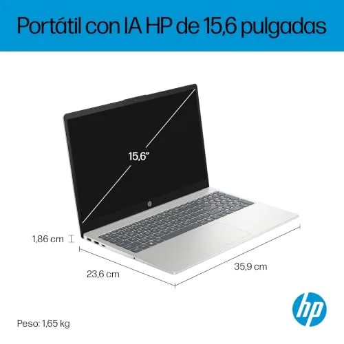 HP ▫️ 15-fd1015nsx - Portátil de 15,6" FHD (1920x1080), Intel Core 7 6