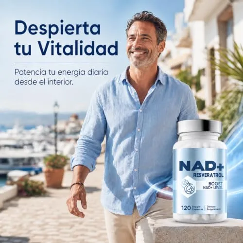 PIKGNEX ▫️ Suplemento de NAD+, 1500 mg de NAD e 250 mg de trans-resveratrol por dose, NAD Resveratrol para apoiar a energia celular, a vitalidade diária e um envelhecimento saudável, 120 cápsulas veganas 2
