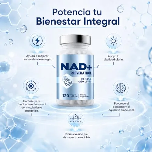 PIKGNEX ▫️ Suplemento de NAD+, 1500 mg de NAD e 250 mg de trans-resveratrol por dose, NAD Resveratrol para apoiar a energia celular, a vitalidade diária e um envelhecimento saudável, 120 cápsulas veganas 5