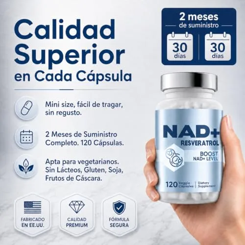 PIKGNEX ▫️ Suplemento de NAD+, 1500 mg de NAD e 250 mg de trans-resveratrol por dose, NAD Resveratrol para apoiar a energia celular, a vitalidade diária e um envelhecimento saudável, 120 cápsulas veganas 6