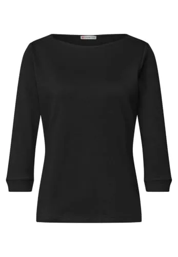 Street One ▫️ 3232241 Camiseta de manga 3/4 com gola redonda para mulher 4