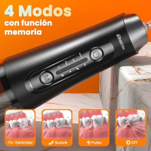 Glaskim ▫️ Irrigador bucal portátil - Irrigador dentário sem fios profissional com 4 modos 3