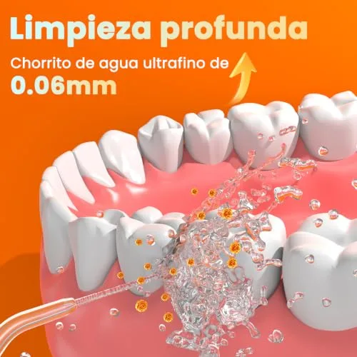 Glaskim ▫️ Irrigador bucal portátil - Irrigador dentário sem fios profissional com 4 modos 5