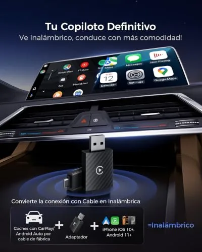 WityEye ▫️ Adaptador sem fios para CarPlay e Android Auto 2 em 1 2