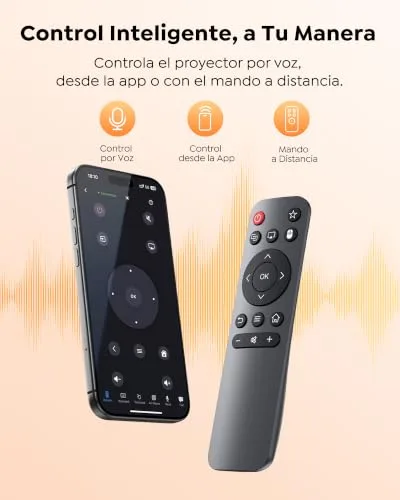 WiMiUS ▫️ Projetor Portátil 【Android 14.0/Aplicação Integrada】 Mini Projetor Inteligente, Correção Trapezoidal Automática, Wi-Fi 6, Bluetooth 5.4, Rotação de 270°, Controlo por Aplicação, Projetor Portátil para Cinema em Casa 6