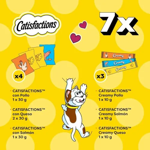 Catisfactions ▫️ Junior Box Snacks para Gatos com Queijo, Frango e Salmão 150 g 3