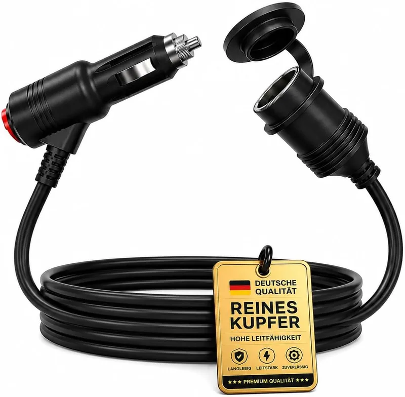 RGBer ▫️ Prolongador para isqueiro de 12 V, cabo de extensão de 2 m/4 m