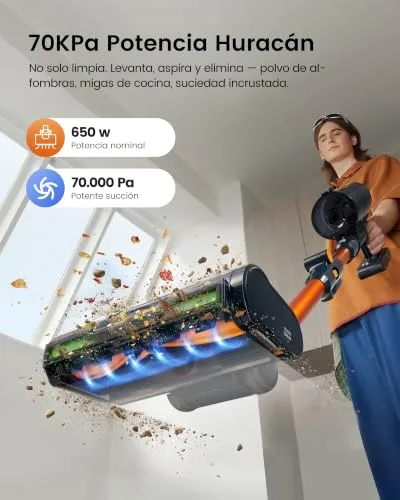 FAMIVAC ▫️ FV5 Aspirador sem fio 70 kPa/80 min, base de carregamento, tubo dobrável 2