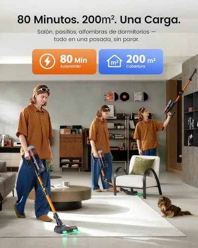FAMIVAC ▫️ FV5 Aspirador sem fio 70 kPa/80 min, base de carregamento, tubo dobrável 3