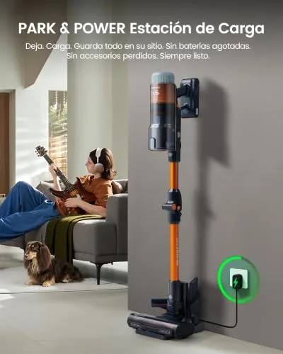 FAMIVAC ▫️ FV5 Aspirador sem fio 70 kPa/80 min, base de carregamento, tubo dobrável 4