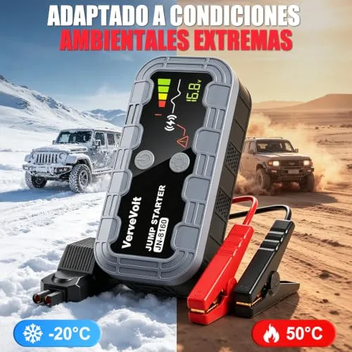 VerveVolt ▫️ 𝟴𝟬𝗼𝗳𝗳 𝟭𝟬𝟬𝟬𝟬𝗔 Arrancador de baterias de automóvel - Jump Starter 7