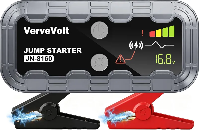 VerveVolt ▫️ 𝟭𝟰.𝟴𝗩 𝟭𝟬𝟬𝟬𝟬𝗔 Arrancador de baterias de automóvel - Jump Starter