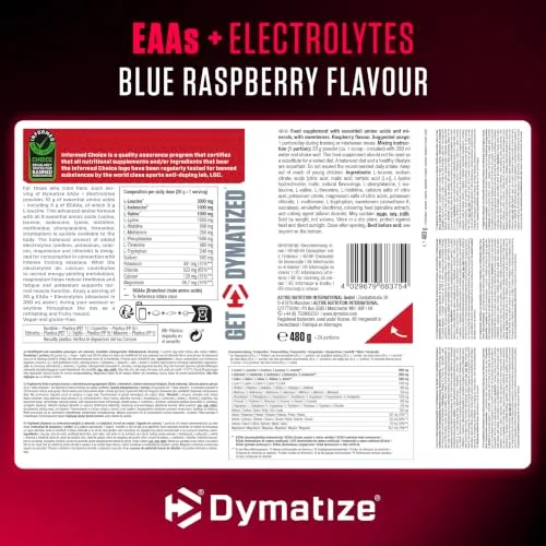 Dymatize ▫️ EAAs + Electrolytes Framboesa Azul (480 g) 6