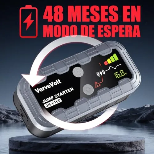 VerveVolt ▫️ 𝟳𝟵𝗼𝗳𝗳 𝟭𝟬𝟬𝟬𝟬𝗔 Arrancador de baterias de automóvel - Jump Starter 5