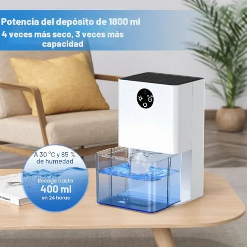 Cakoai ▫️ Desumidificador elétrico de 1800 ml, desumidificadores silenciosos 3