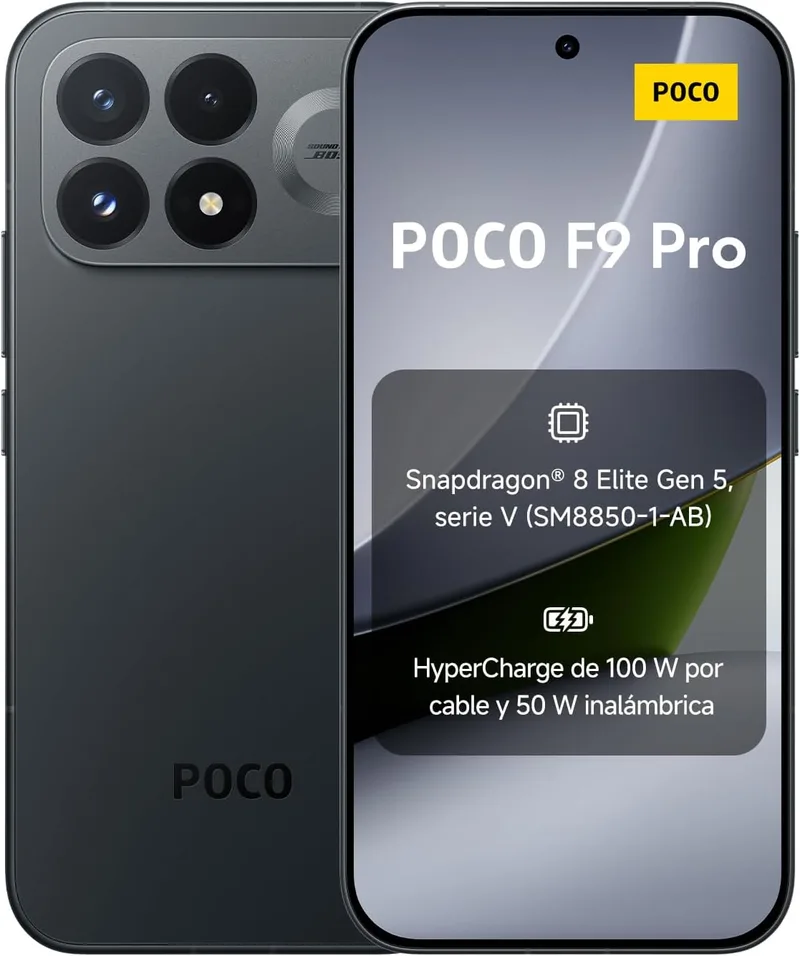 Xiaomi ▫️ POCO F9 Pro, smartphone 12+256, preto, bateria de 6330 mAh, carregamento de 100 W