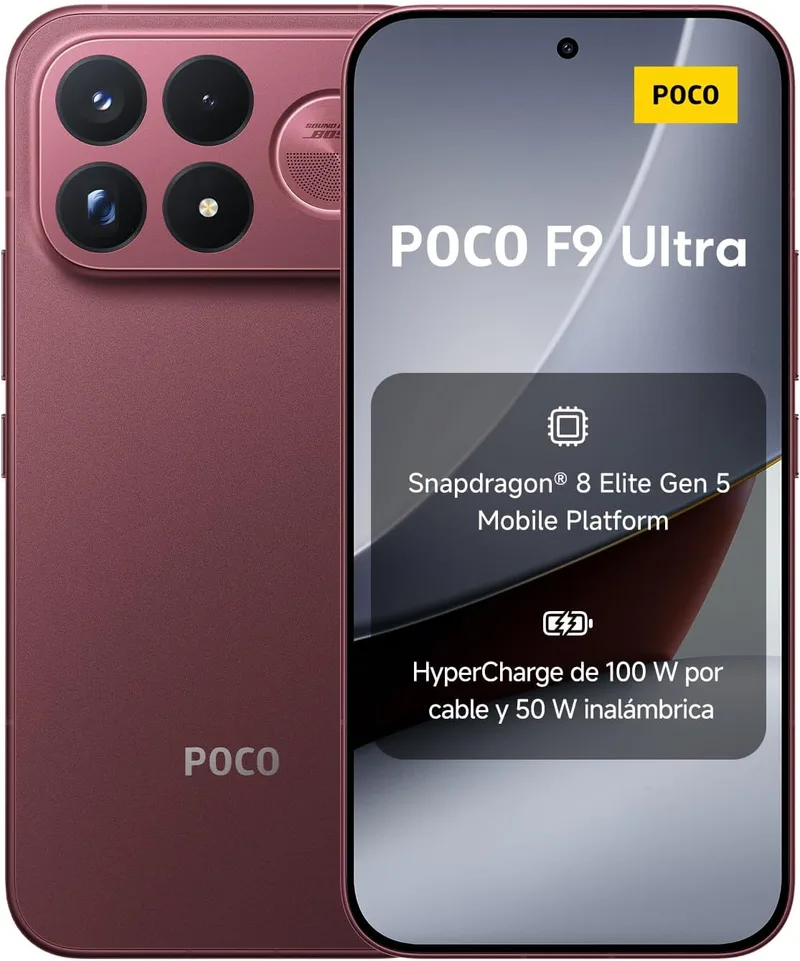 XIAOMI ▫️ Poco F9 Ultra, 16+512, Cereja Escura, 8050 mAh, Carregamento de 100 W