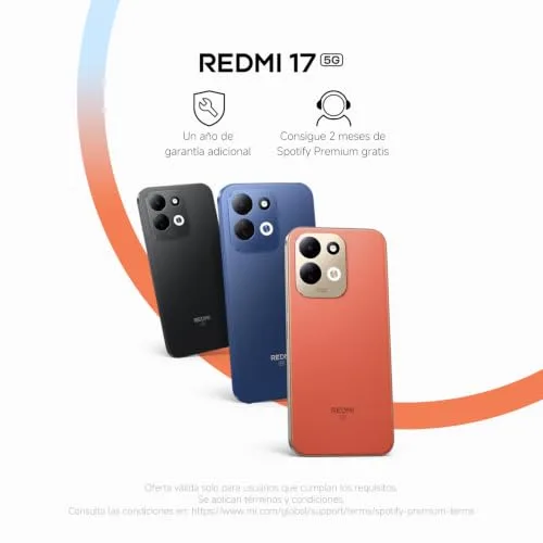 XIAOMI ▫️ REDMI 17 5G, smartphone com 4+256 GB, preto, bateria de 7500 mAh, carregamento de 45 W 2
