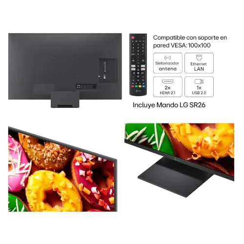 LG ▫️ 27LB70006LA - Smart TV FHD AI LB70 27" 2K 2026, WebOS 26 IA, Processador α5 AI Gen9, 120 Hz, Resolution Upscaler, Dolby Digital Plus, Preto 3