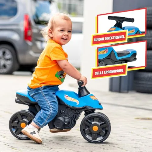 Falk ▫️ Hot Wheels Moto Draisienne para meninos, rodas largas, a partir dos 12 meses 3