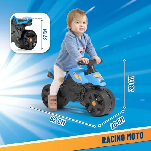 Falk ▫️ Hot Wheels Moto Draisienne para meninos, rodas largas, a partir dos 12 meses 5