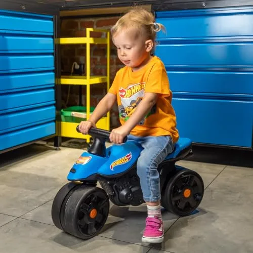 Falk ▫️ Hot Wheels Moto Draisienne para meninos, rodas largas, a partir dos 12 meses 7