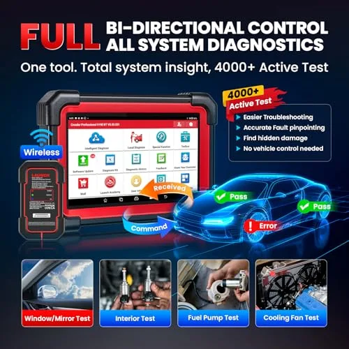 LAUNCH ▫️ X431 CRP919E BT OBD2 – Sistema completo de diagnóstico automóvel, diagnóstico bidirecional em espanhol, mais de 45 reinícios, guia para VAG, CANFD e DOIP, FCA, codificação da ECU, 2 anos de atualizações 6