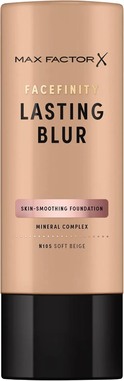 Max Factor ▫️ Facefinity Lasting Blur Base de maquilhagem - N105 - Soft Beige, 35 ml