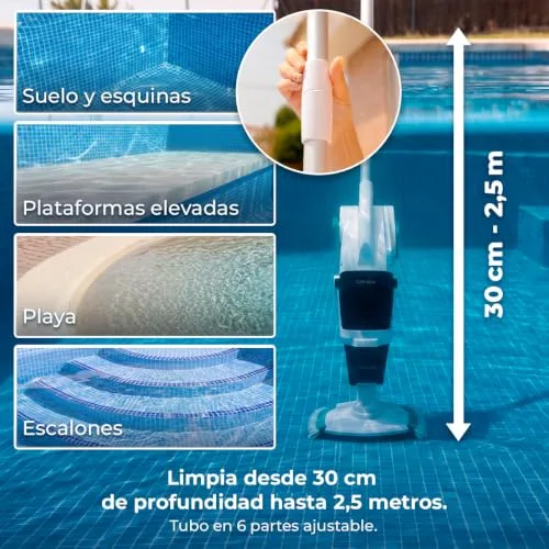 Cecotec ▫️ Aspirador de piscina sem fio manual Rockstar Pooldroid 3000 4