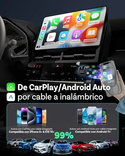 OTTOCAST ▫️ Mini Pico 2026, Adaptador sem fios para CarPlay e Android Auto 2