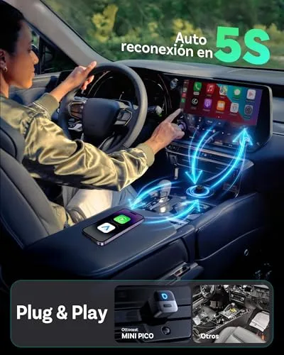 OTTOCAST ▫️ Mini Pico 2026, Adaptador sem fios para CarPlay e Android Auto 6