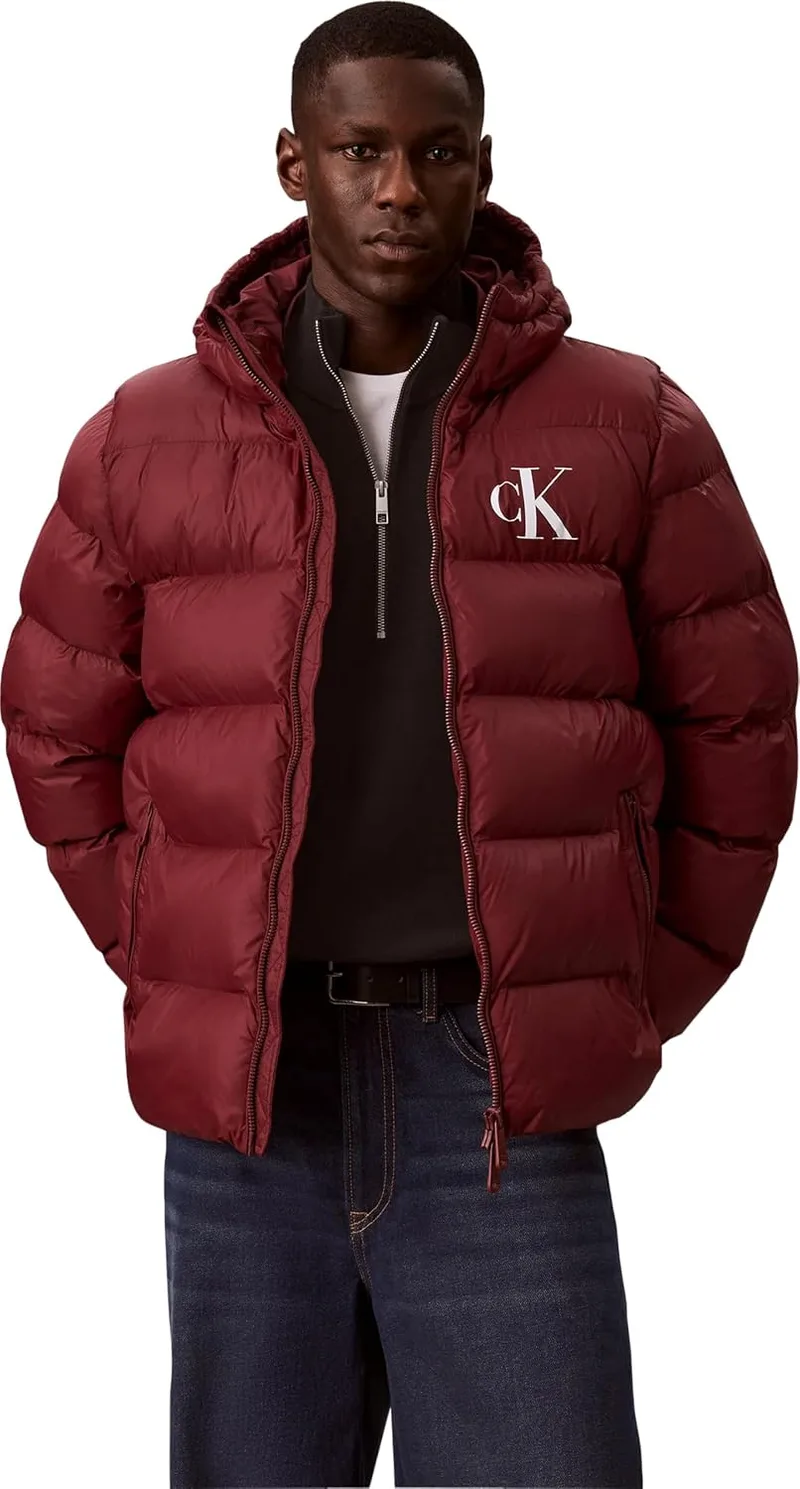 Calvin Klein ▫️ Ls Ltwt Nyln Paded Hod Pufr Jktlv04rg513g Casacos para Homem
