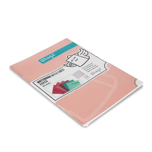 Mr. Wonderful ▫️ Caderno A4 Rosa - Folhas pautadas - 48 páginas - Encadernação agrafada (Embalagem de 2) 5