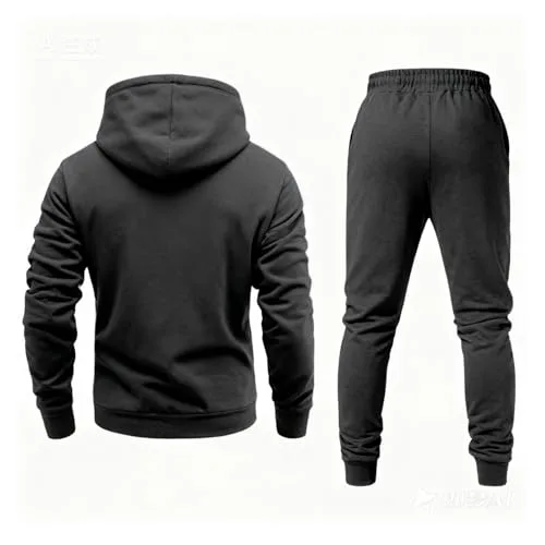 TOFOTL ▫️ Fatos de treino para homem Moda polar de inverno Camisola com capuz Conjuntos desportivos para homem Ginásio Felpado Corrida 3
