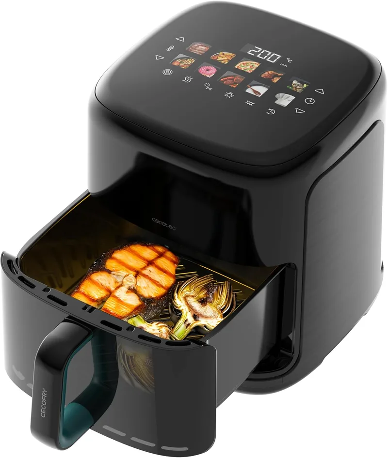 Cecotec ▫️ Fritadeira de ar quente de 6,5 L com função de fumagem Cecofry&Grill Smokin'Prime 6500 Heat