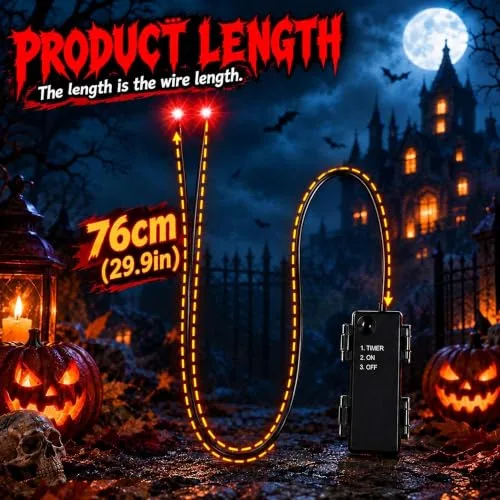 Bukbas ▫️ 4 pares de olhos luminosos LED para o Halloween 4