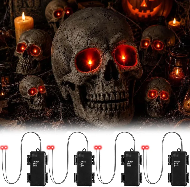 Bukbas ▫️ 4 pares de olhos luminosos LED para o Halloween
