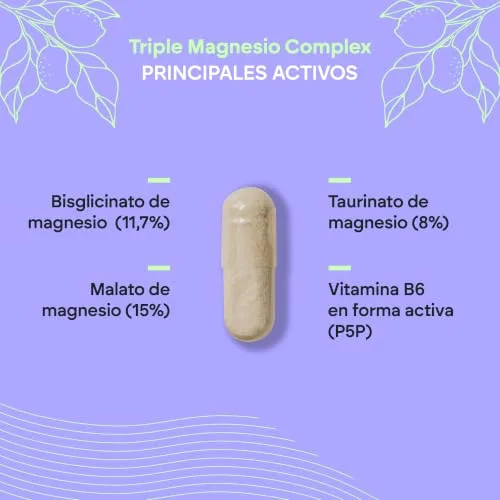 NUTRALIE ▫️ Complexo Triplo de Magnésio: Bisglicinato + Malato + Taurato – Cansaço, Fadiga, Energia e Sistema Nervoso, com Vitamina B6 – 120 Cápsulas 4