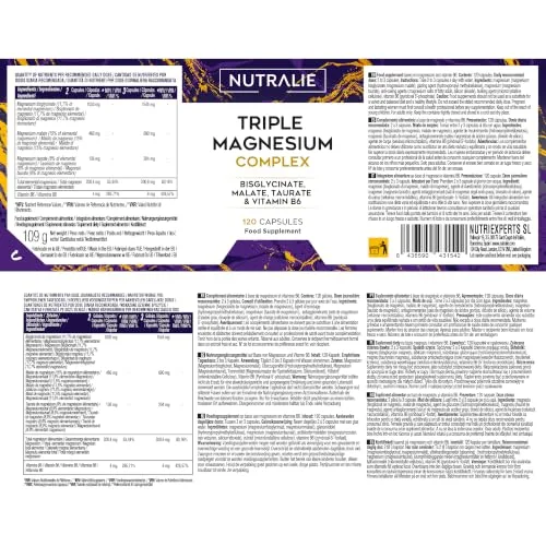 NUTRALIE ▫️ Complexo Triplo de Magnésio: Bisglicinato + Malato + Taurato – Cansaço, Fadiga, Energia e Sistema Nervoso, com Vitamina B6 – 120 Cápsulas 6