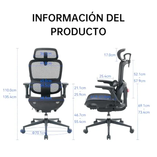 SIHOO ▫️ B300 Pro Cadeira Ergonómica de Escritório com Apoio Lombar Adaptável, Preta 3