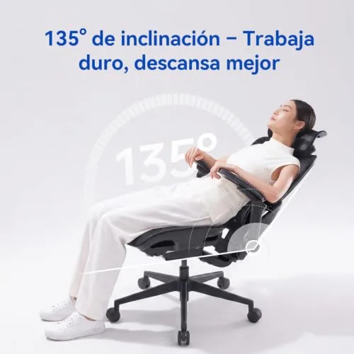 SIHOO ▫️ B300 Pro Cadeira Ergonómica de Escritório com Apoio Lombar Adaptável, Preta 4