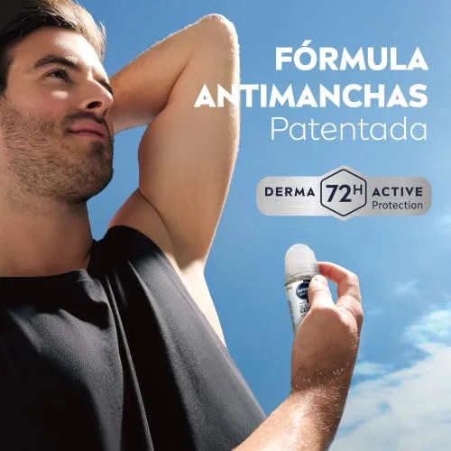 NIVEA ▫️ Desodorizante MEN Black & White Epic Night, roll-on, embalagem de 6 x 50 ml 4