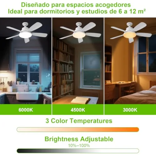 joyshie ▫️ Ventilador de teto E27 LED, instalação fácil, design compacto 4