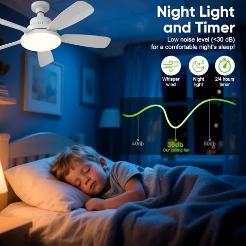 joyshie ▫️ Ventilador de teto E27 LED, instalação fácil, design compacto 6