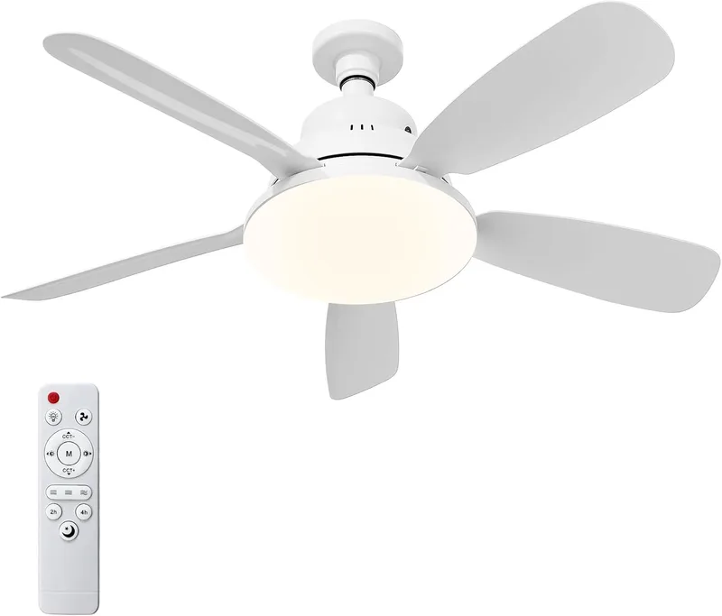 joyshie ▫️ Ventilador de teto E27 LED, instalação fácil, design compacto
