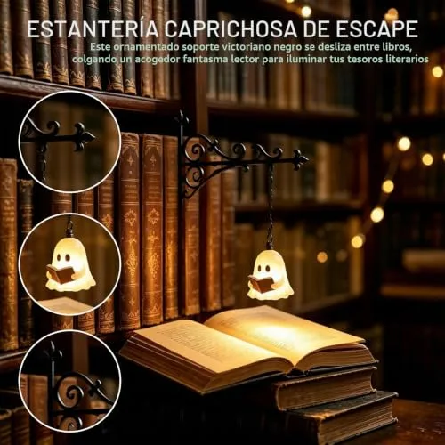 CHENBOOW ▫️ Candeeiro de biblioteca, bonito candeeiro de leitura com forma de fantasma 3