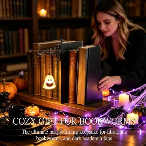 CHENBOOW ▫️ Candeeiro de biblioteca, bonito candeeiro de leitura com forma de fantasma 4
